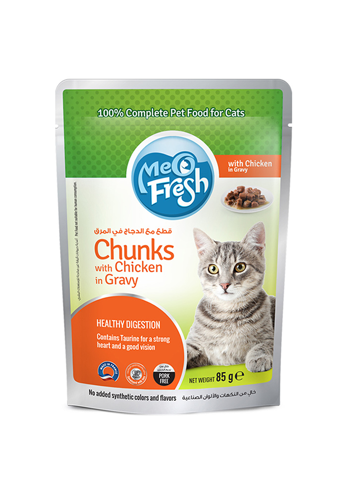 Meo Fresh Chunks with Chicken in Gravy 85g