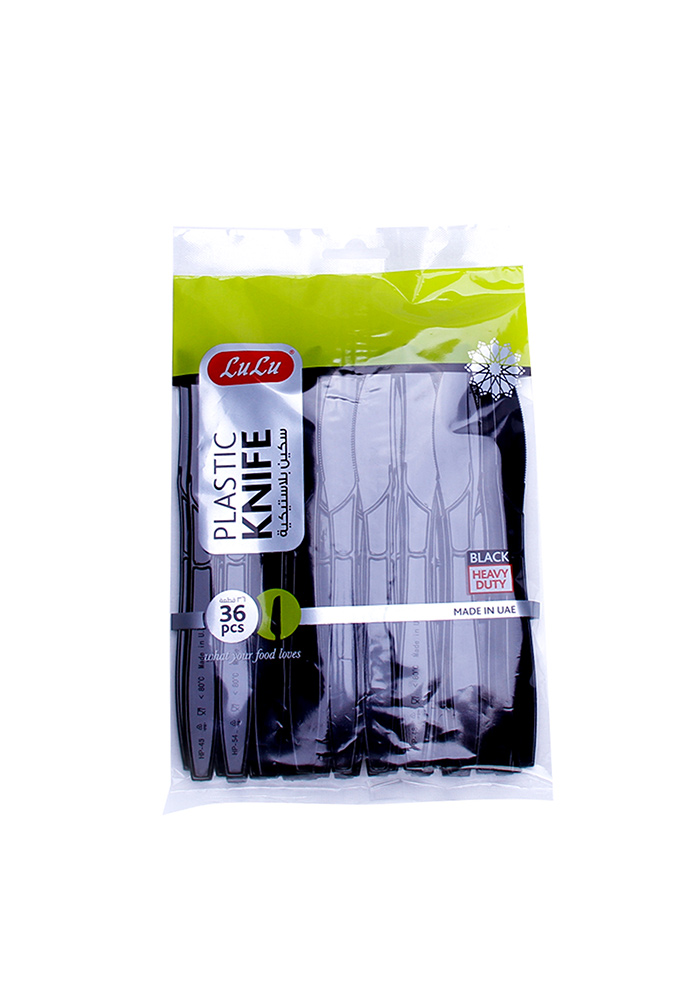 Plastic Knife Black 36pcs