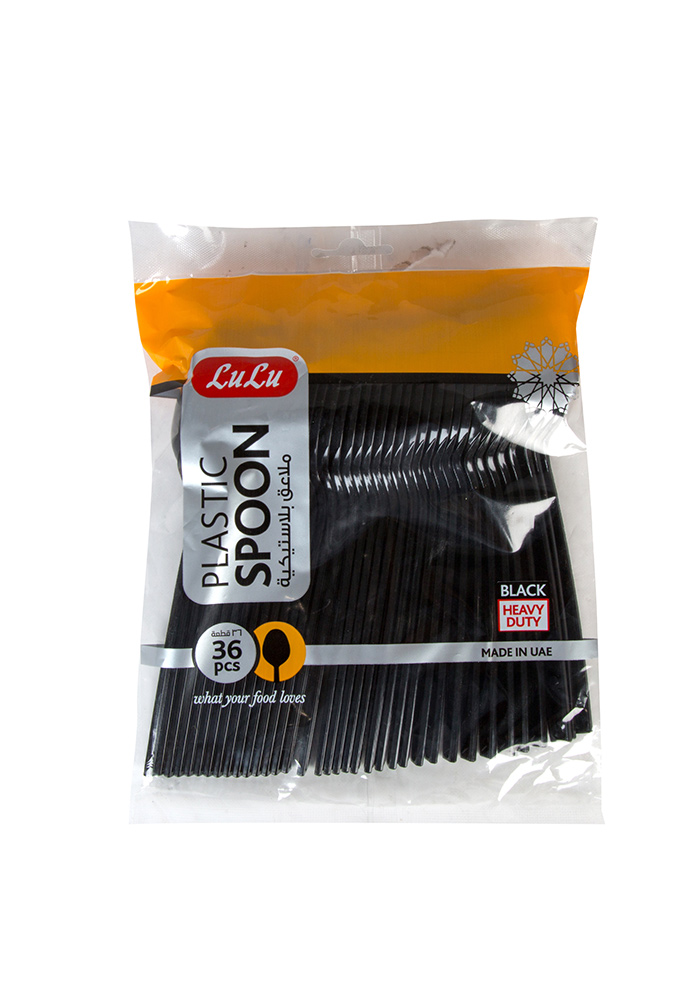 Plastic Spoon Black 36pcs