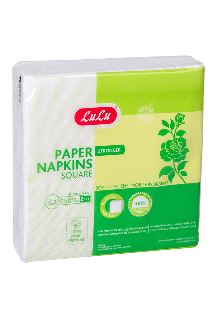 Square Paper Napkins Embossed 25pcs